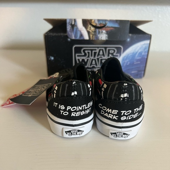 Star Wars Vans - Toddler size 6 - Darth Vader - Classic slip on - new with tags - Picture 4 of 7